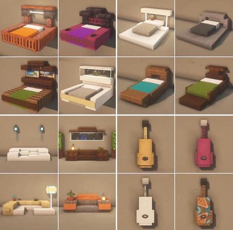 我的世界豪华床怎么搭